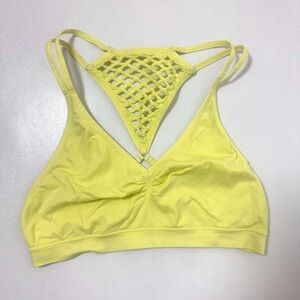 Victorias Secret Bralette Womens Medium Neon Unlined Cage Racerback Wireless